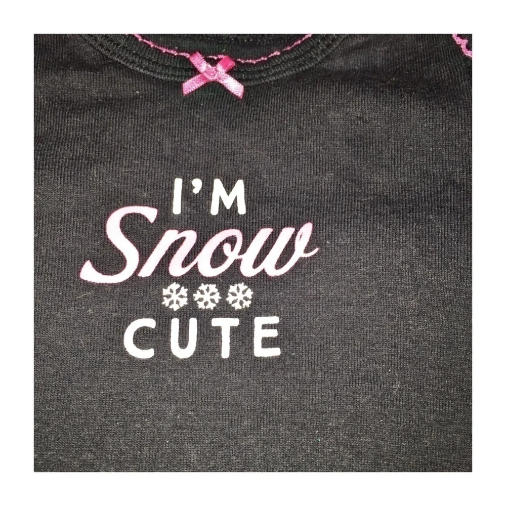 Carters I'm Snow Cute 3 Month Black and Pink Onesie